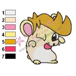 Fry Futurama as hamster Embroidery Design